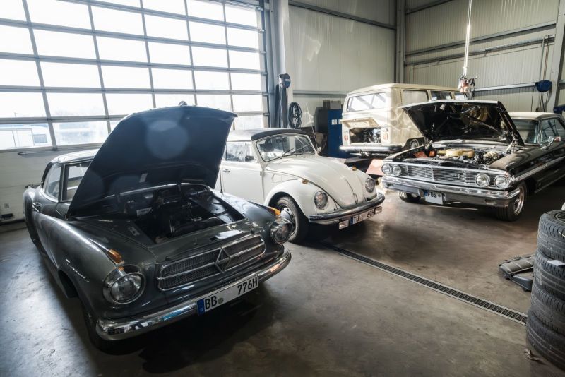 Oldtimer in Werkstatt